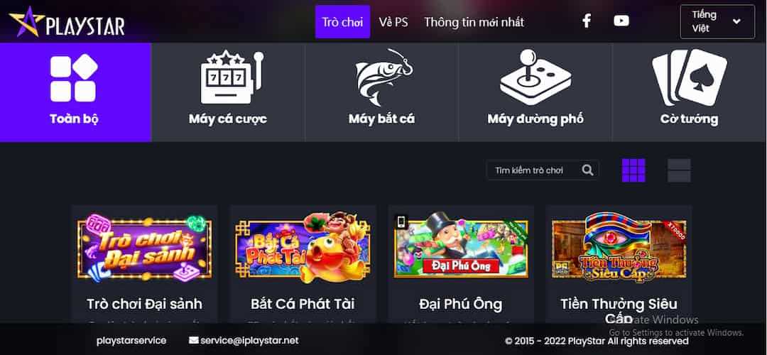 Kho trò chơi của Play Star luôn rất gần gũi với thị trường Việt