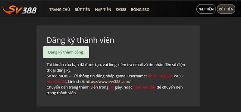 Cần tuân thủ quy định khi đăng ký tài khoản tại Sv388